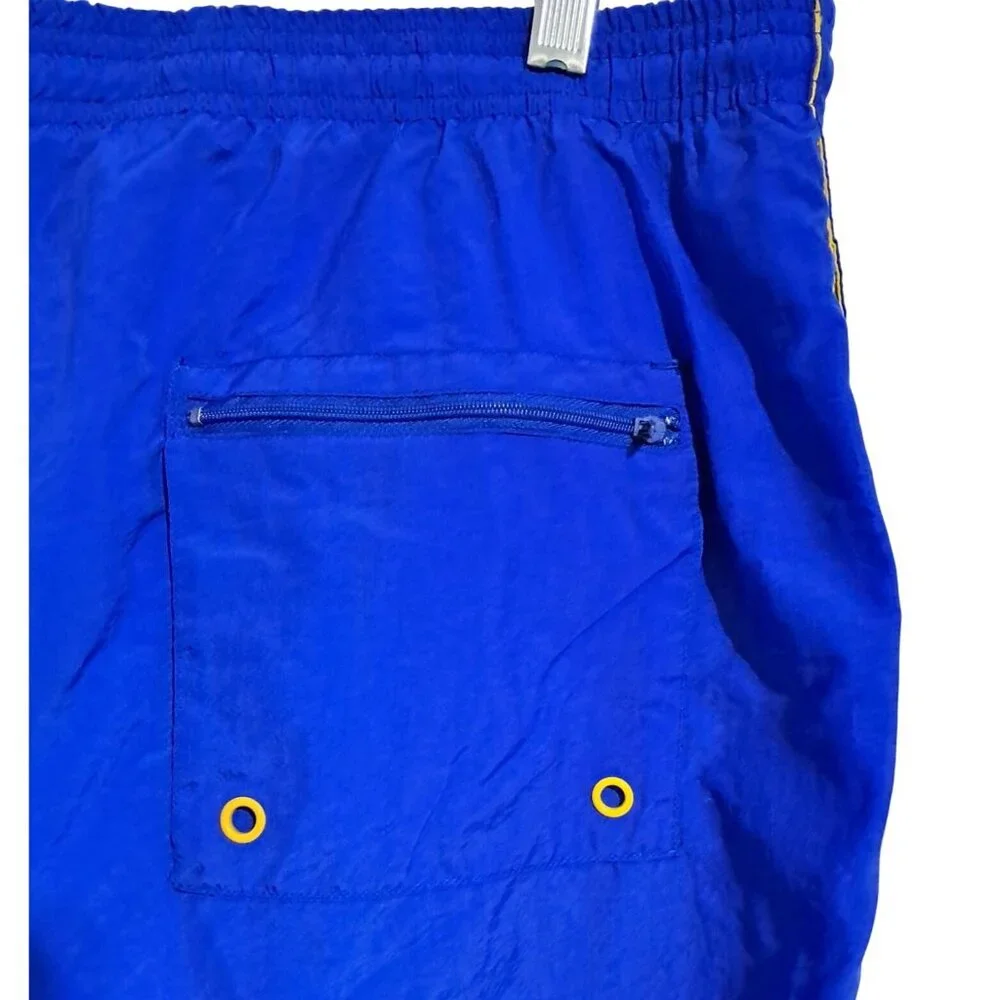 Weekender Nylon Swim Shorts‎ Mens XL Blue With Side & Back Pockets Vintage